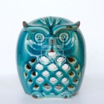 (ECH0040) Glazed Owl Candleholder